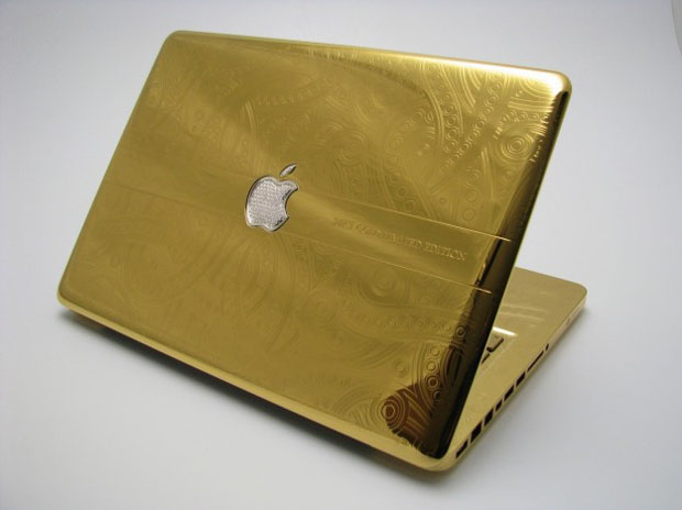Gold and diamond MacBook
