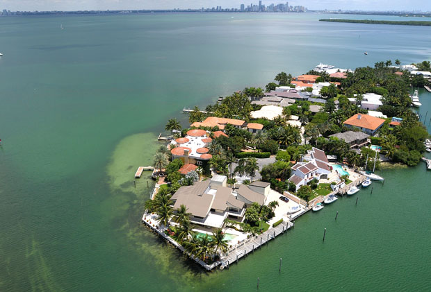 Luxury villa aerial view
