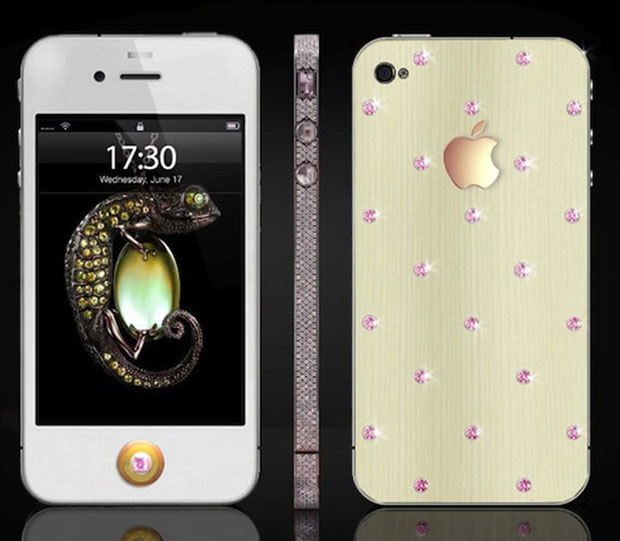 Pink Diamond iPhone | 850 small diamonds and 18 carat gold