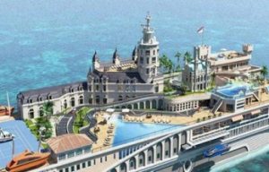 A luxury yacht faithful imitation of Monaco